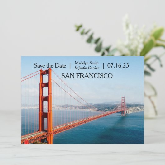 Golden Gate Bridge Foto - Save the Date (Stehend Vorderseite)