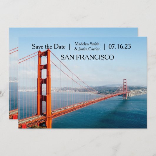 Golden Gate Bridge Foto - Save the Date (Vorne/Hinten)