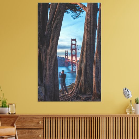 Golden Gate Bridge Frame by Trees Leinwanddruck (Insitu (Wohnzimmer))