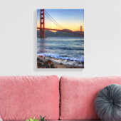 Golden Gate Bridge from San Francisco bay Trail. Leinwanddruck (Insitu (Wohnzimmer))