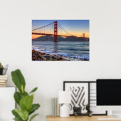 Golden Gate Bridge from San Francisco bay Trail. Poster (Heimbüro)