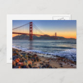 Golden Gate Bridge from San Francisco bay Trail. Postkarte (Vorne/Hinten)