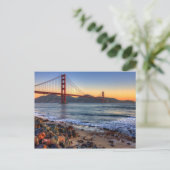 Golden Gate Bridge from San Francisco bay Trail. Postkarte (Stehend Vorderseite)