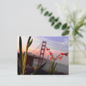 Golden Gate Bridge Garden view1 Postkarte (Stehend Vorderseite)
