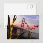 Golden Gate Bridge Garden view1 Postkarte (Vorne/Hinten)