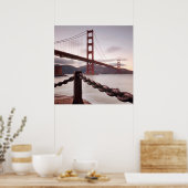 Golden Gate Bridge gegen Berge Poster (Küche)