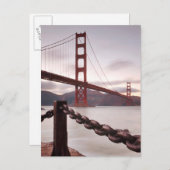 Golden Gate Bridge gegen Berge Postkarte (Vorne/Hinten)