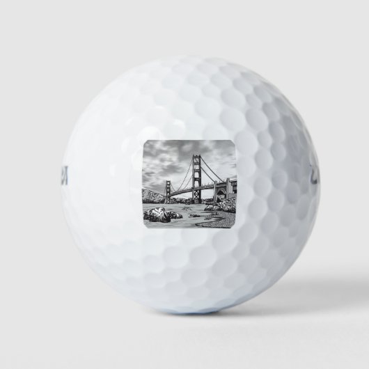 Golden Gate Bridge Golfball (Vorderseite)
