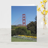 Golden gate bridge-Gruß-Karte Karte (Gelbe Blume)