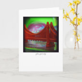 golden gate bridge - Grußkarte Karte (Gelbe Blume)