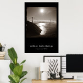 Golden Gate Bridge im Nebel #3 Poster (Heimbüro)