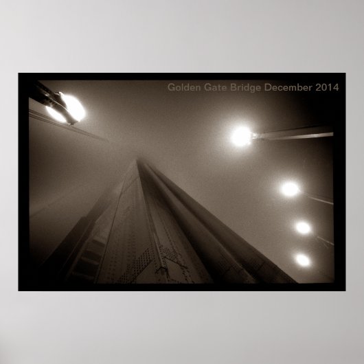 Golden Gate Bridge im Nebel #5 Poster (Vorne)