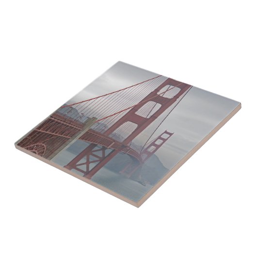 Golden gate bridge im Nebel Fliese (Seite)