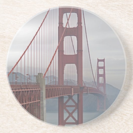Golden gate bridge im Nebel Getränkeuntersetzer (Vorne)