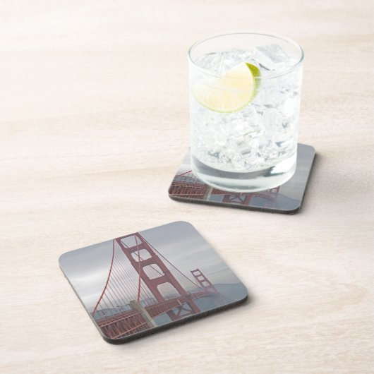 Golden gate bridge im Nebel Getränkeuntersetzer (Rechte Seite)