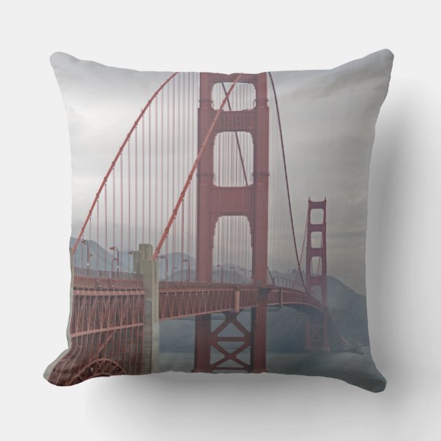 Golden gate bridge im Nebel Kissen (Vorderseite)