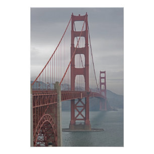Golden gate bridge im Nebel Poster