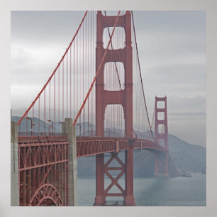 Golden gate bridge im Nebel Poster