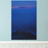 Golden Gate Bridge in Nebel bei Nacht Leinwanddruck (Insitu (Holzboden))