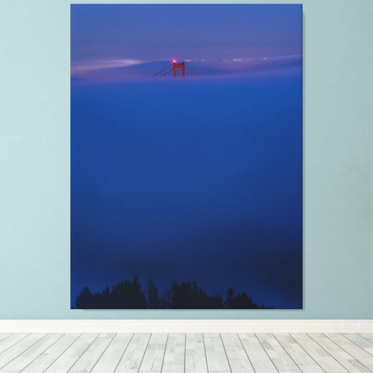 Golden Gate Bridge in Nebel Leinwanddruck (Insitu (Holzboden))