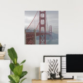 Golden Gate Bridge in Nebel. Poster (Heimbüro)