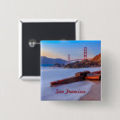 Golden Gate Bridge in San Francisco, Baker Beach Button (Vorne & Hinten)