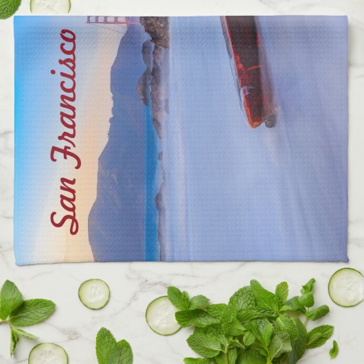 Golden Gate Bridge in San Francisco, Baker Beach Geschirrtuch (Gefaltet)