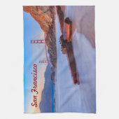 Golden Gate Bridge in San Francisco, Baker Beach Geschirrtuch (Vertikal)