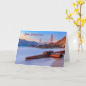 Golden Gate Bridge in San Francisco, Baker Beach Karte (Gelbe Blume)