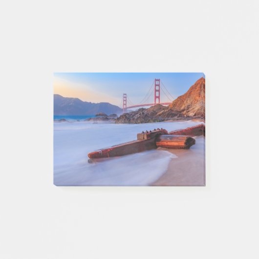 Golden Gate Bridge in San Francisco, Baker Beach Post-it Klebezettel (Vorderseite)