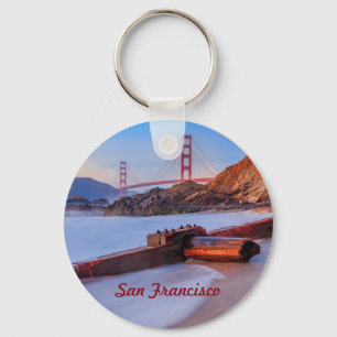 Golden Gate Bridge in San Francisco, Baker Beach Schlüsselanhänger