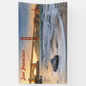 Golden Gate Bridge in San Francisco bei Sonnenunte Banner (Vertikal)