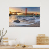 Golden Gate Bridge in San Francisco bei Sonnenunte Poster (Küche)