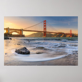Golden Gate Bridge in San Francisco bei Sonnenunte Poster