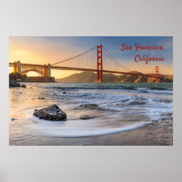Golden Gate Bridge in San Francisco bei Sonnenunte Poster