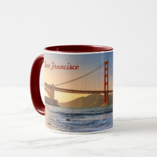 Golden Gate Bridge in San Francisco bei Sonnenunte Tasse