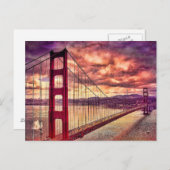 Golden Gate Bridge in San Francisco, California. Postkarte (Vorne/Hinten)