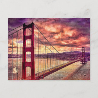 Golden Gate Bridge in San Francisco, California. Postkarte