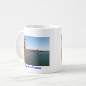 Golden gate bridge in San Francisco Kaffeetasse (Vorderseite Links)