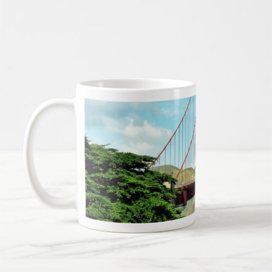 Golden gate bridge in San Francisco Kaffeetasse (Links)