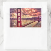 Golden Gate Bridge in San Francisco, Kalifornien. Rechteckiger Aufkleber (Tasche)