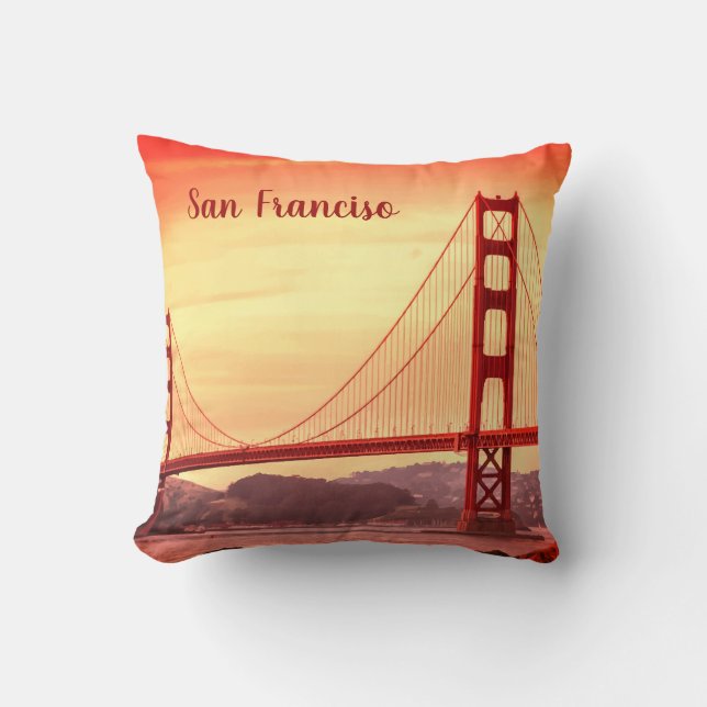 Golden gate bridge in San Francisco Kissen (Vorderseite)