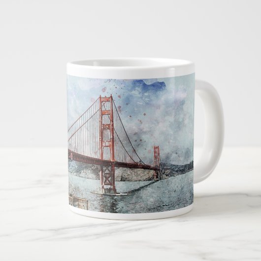 Golden Gate Bridge Jumbo-Tasse (Vorderseite Rechts)