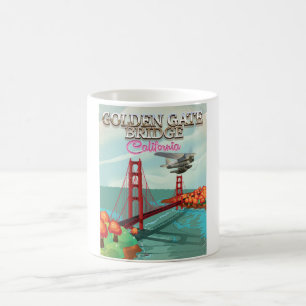 Golden Gate Bridge Kalifornien Reise Cartoon Kaffeetasse