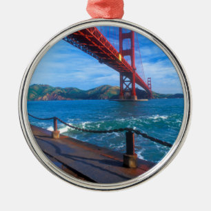 Golden Gate Bridge, Kalifornien Silbernes Ornament
