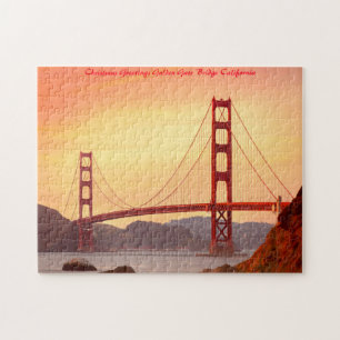 Golden Gate Bridge Kalifornien. Weihnachtsgrüße Puzzle