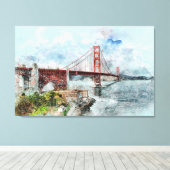 Golden Gate Bridge Leinwanddruck (Insitu (Holzboden))
