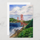 Golden Gate Bridge Malerei Einladung (Vorne/Hinten)
