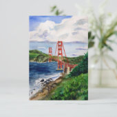 Golden Gate Bridge Malerei Einladung Karten (Stehend Vorderseite)