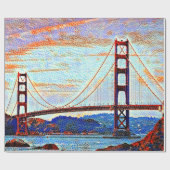 Golden Gate Bridge Malerei Geschenkpapier (Flach)
